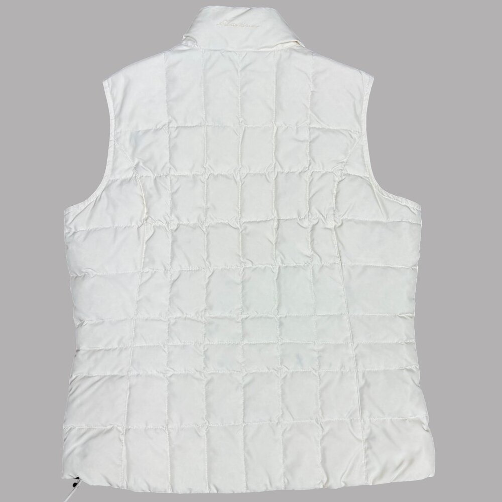 EDDIE BAUER Women's Premium Quilted Goose Down Vest Cream | Size M - Picture 3 of 12